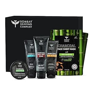 Bombay Shaving Company Charcoal Face Care Gift Hamper For Men | Face Wash, Face Scrub, Peel off mask, Face Pack, Face…
