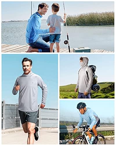 Roadbox UPF 50+ Fishing Shirt - Long Sleeve Sun Hoodie For Men (Quick Dry & Breathable)