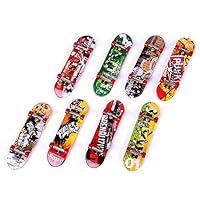 Novobey Professional Mini Fingerboards Finger Skateboard Party Favors Toys for Kids, Christmas Birthday Gifts, 2 Pcs (Random Pattern)