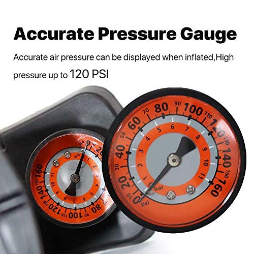 image for Sunjoyco Bike Pump, Aluminum Alloy Portable Bike Floor Pump with Press
