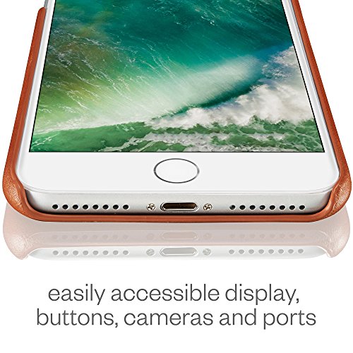KAVAJ iPhone 8 Plus iPhone 7 Plus Case Leather Tokyo Cognac-Brown Slim-Fit Genuine Leather iPhone 8 Plus Wallet Case Leather Bumper Case With Business Card Holder Cover for Apple iPhone8 Plus