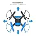 HASAKEE Mini RC Helicopter Drone 2.4Ghz 6-Axis Gyro 4 Channels Quadcopter with FPV WiFi Camera,Altitude Hode and Headless Mode,Blue Bee