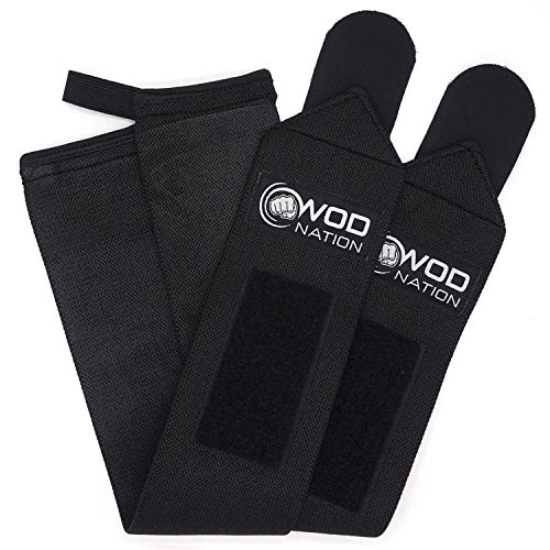 WOD Nation Wrist Wraps Weightlifting - Weight Lifting Wrist Wraps for Men & Women (12" or 18") (12 Inch - Black) - Thumbnail 7