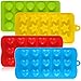 Silicone Chocolate Candy Molds, AIFUDA 4 Packs Non-stick Baking Molds Ice Cube Trays for Making Cake Muffin Cupcake Gumdrop Jelly - Heart, Star & Shell