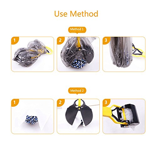 HEHEN Indoor/Outdoor Use Pet Pooper Scooper Long Handle Top Paw Jaws