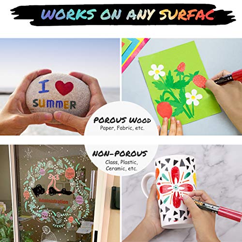 Lenski Chalk Pens for Windows, 21 Chalk Pens for Blackboard, Washable, 6 mm, Blackboard Pens, Chalk Markers, Window Pens, Washable Window Painting Pens, Glass Colouring Pens & Whiteboard Markers