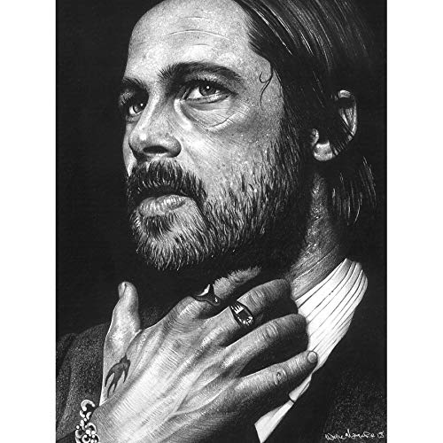 Wee Blue Coo Snatch Mickey Brad Pitt Wayne Maguire Art Print Canvas Premium Wall Decor Poster Mural