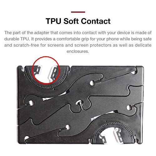 S WIDEN ELECTRIC Folding Stand for Phone, Phone Holder Desk Adjustable, Phone Tablet Stand, Universal Portable Pocket-Sized Plastic Phone Desktop Holder Mount, Three-Legged Bracket Card-Type Stand - Thumbnail 5