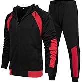 DUOFIER Men's Tracksuit Jogging Sweat Suits 2 Piece Casual Outfit Athletic Suit Set