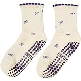 Shapes Studio Crew Half Calf Grip Socks, Cutest Fruits Pilates Socks, Ruffle socks, Non-Slip, Barre Yoga Fitness
