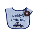 Luvable Friends Satin Drooler Bib with Side Closure, Blue Daddy