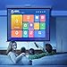 CROYALE 100 inch Projector Screen 4:3 Manual Pull Down Projection Screen Outdoor Indoor Office HD Portable Home Theater Screen for Movie TV Game Sport, Easy to Clean
