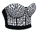 Charmian Women's Punk Rhinestone Push Up Bra Clubwear Party Bustier Crop Top