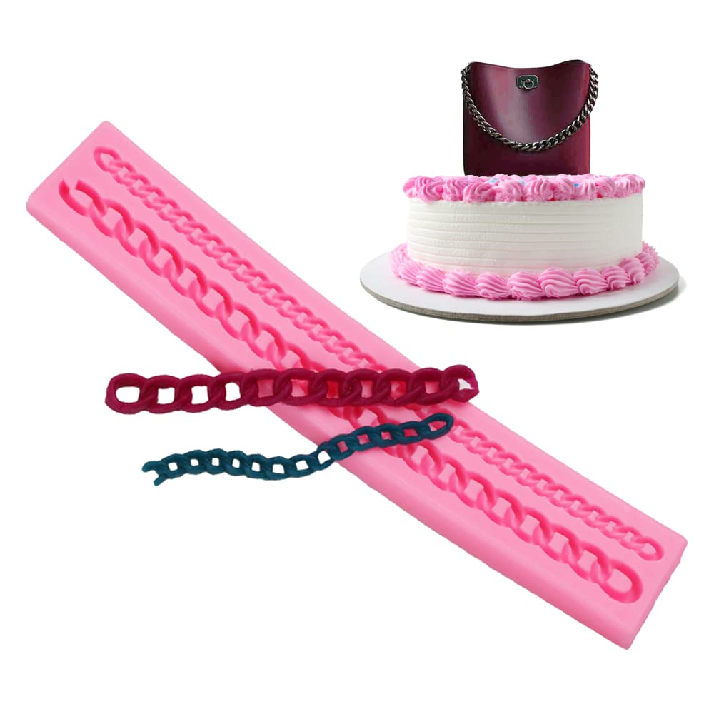 A Chain Silicone Cake Mold - Multifunctional Fondant Decoration Mold for Sugarcraft Cakes
