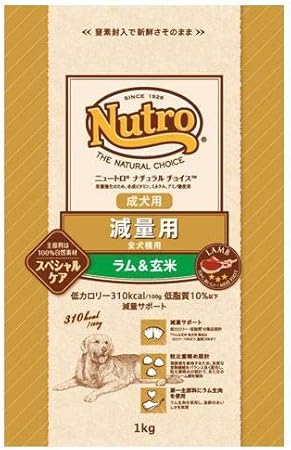 Amazon Co Jp ニュートロジャパン ナチュラルチョイス 減量用 全犬種用 成犬用 ラム 玄米 1kg ペット用品