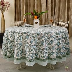 Ridhi Sage and Russian Green 100% Cotton Round 60
