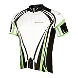 Twotwowin Mens Short Sleeve Full Zip Cycling Jersey. Bike Shirt 3 Pocket Breathable Quick Dry 100% Polyester Mesh Reflective Night Time Strips (L Recommend 1 Size Up)