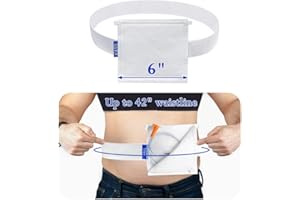 KAVIL Feeding Tube Belt Holder Supplies Peritoneal Dialysis G Tubing Protective Belt Pouch G/Peg/J Catheter Abdominal Protector Cover Accessories for Adults, Women, Men 6" * 6" (Large Size)