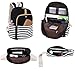 Bluboon Canvas Bookbags School Backpack Laptop Schoolbag for Teens Girls High School (Black 3 in 1)