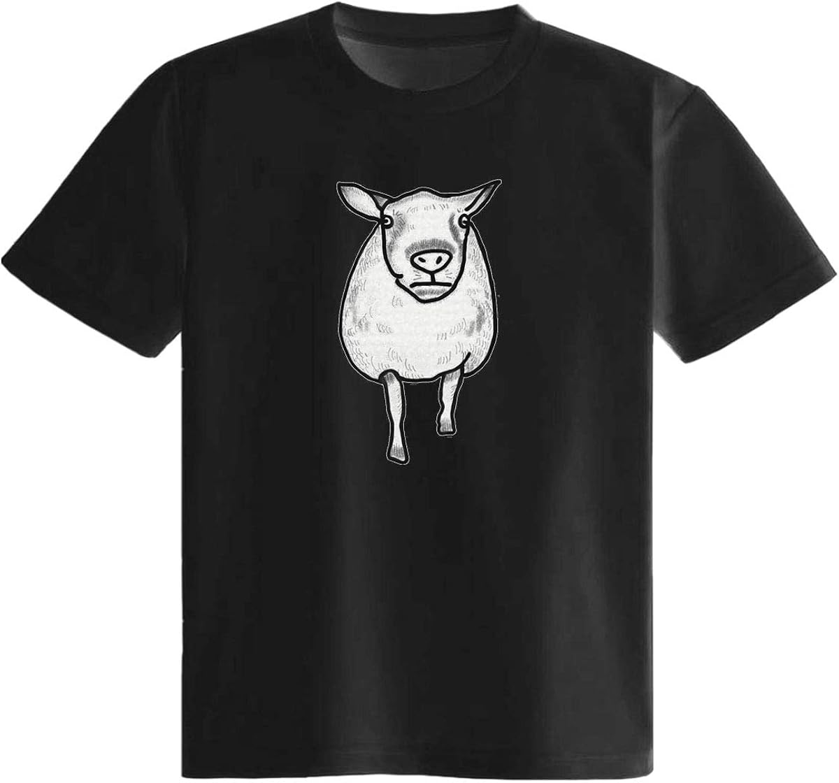 Amazon ひつじ ヒツジ Tシャツ 半袖 白 黒 羊 ヤギ 山羊 やぎ ダサい かわいい カッコイイ シュール 面白い じょーく おもしろ ゆるい プレゼント Tシャツ カットソー 通販