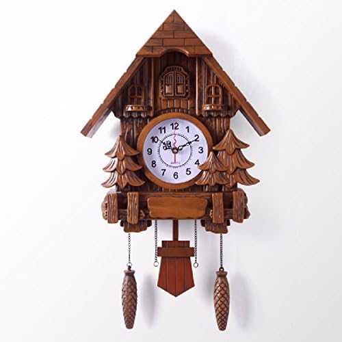 UZI-European-style living room wall clock mute cuckoo clock hanging in the Office's creative brief cuckoo clock,B