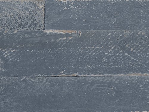 mywoodwall Peel & Press Rustic Distressed Wood Decorative Paneling, 10.5 sqft, Blue Ocean Color