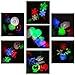 DELONIX Indoor Projecton Christmas Light Rotating LED Projector Light RGBW 4W Stage Lights Changeable 7pcs Theme GOBO for Valentine's Day Birthday Halloween Wedding Party