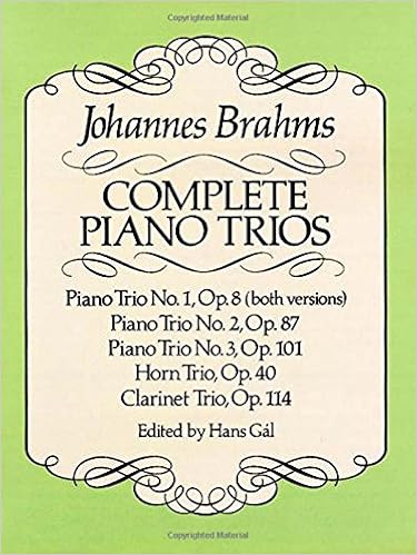 Complete Piano Trios Dover Chamber Music Scores Brahms Johannes 9780486257693 Amazon Com Books