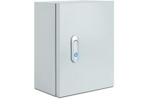 JINDOUZI Steel Electrical Junction Box, Indoor&Outdoor Electrical Enclosure Box, Wall Mounted Waterproof&Dustproof Metal Box, Universal Electric Equipment Enclosure Box with Safety Locks and Mounting Plates