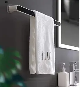 Tony Stark Strong Self Adhesive Towel Stand/Rack for Bathroom & Kitchen, Multipurpose Plastic Wall Hanger for Home Organization, No Drilling, 18 x 8 x 5 cm