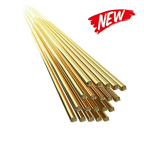 KKmoon 20PCS Brass Welding Brazing Rods Electrode 1.6mm333mm Soldering Rod No Need Solder Powder