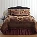 VHC Brands Classic Country Primitive Bedding - Ninepatch Star Red Quilt, Luxury King
