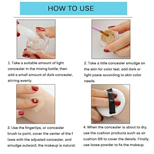 image for SuperUS 2-Colored Full Cover Liquid Concealer, Waterproof Smooth Matte