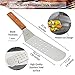 Hibachi Grill BBQ Accessories Griddle Spatula Flat Top Grill Tool Kit Metal Stainless Steel Spatula Set Hamburger Chopper Flipper Kitchen Utensil Set BBQ Grill Accessories Scraper Camping Accessories