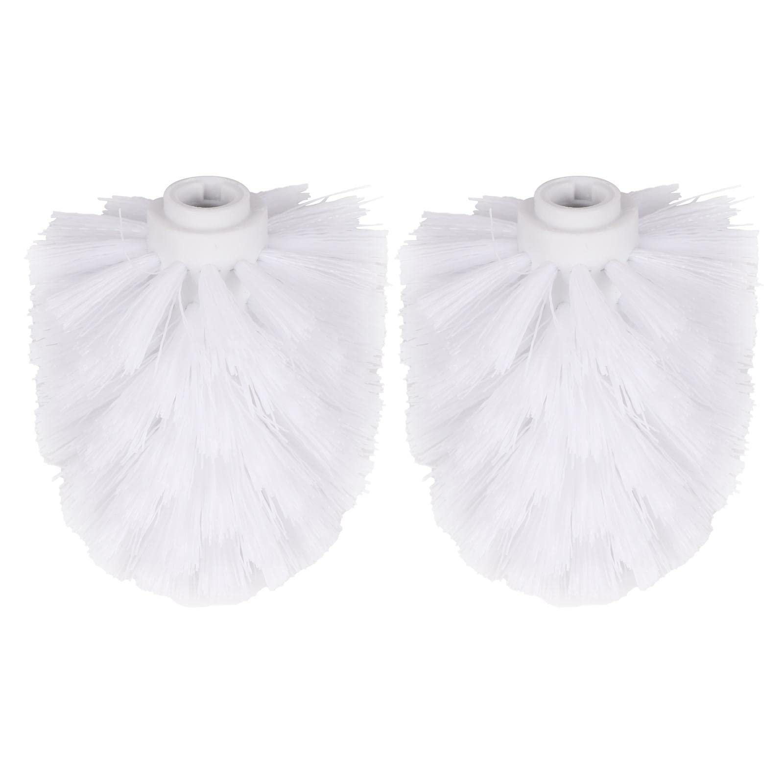 Photo 1 of Faddare 2pcs Toilet Brush Replacement Head, Plastic Replacement Toilet Bowl Brush Head, Universal Round Ball Shaped Toilet Brushes Heads Bathroom Brush Cleaners Bathroom Cleaning Tool(White)