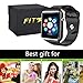 Sport Touch Screen Smartwatch Waterproof Bluetooth Smart Watch Phone with Camera Pedometer Sleep Monitor Music Player for iPhone/iOS/iPhone/Samsung/Android (A1Black)