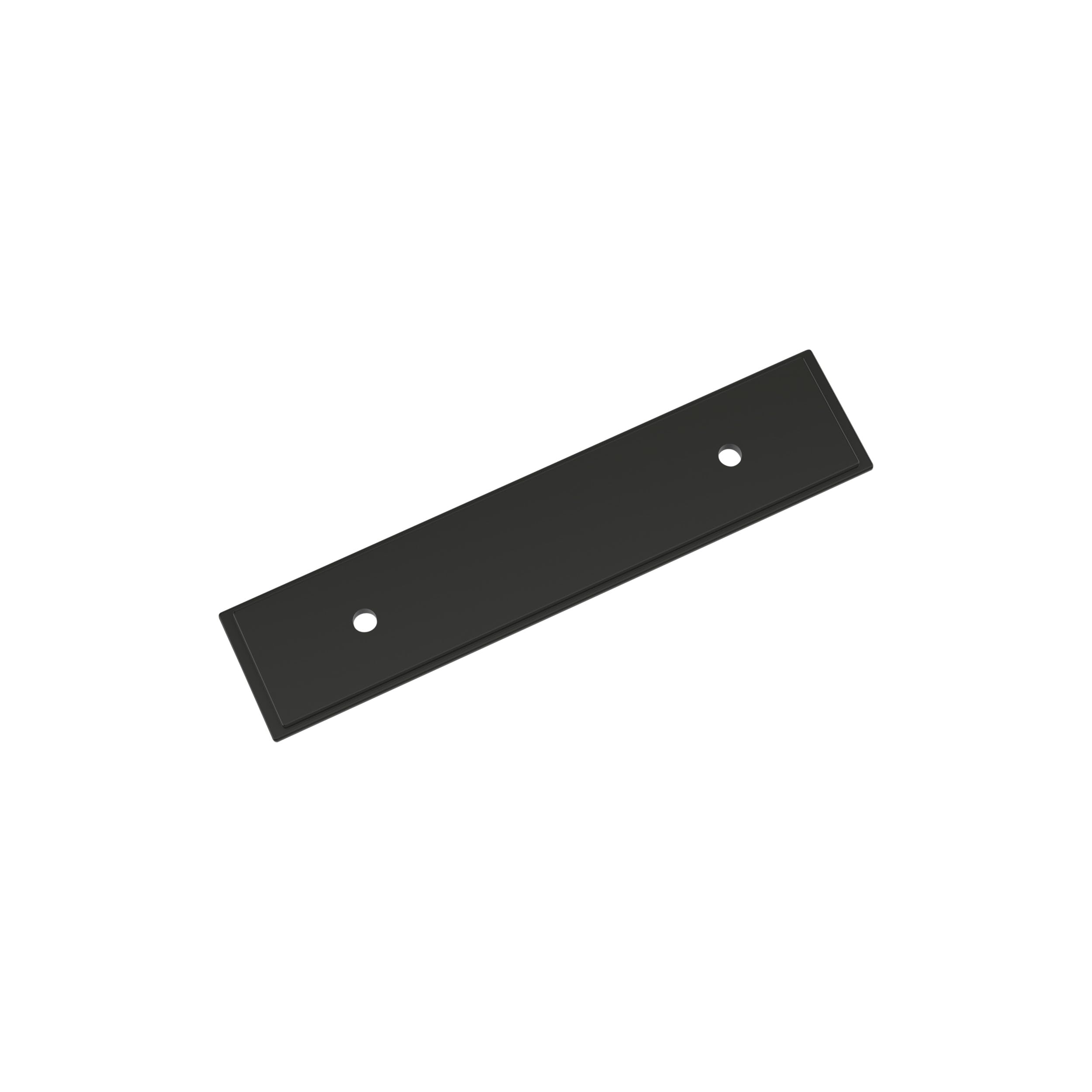 Photo 1 of Amerock Maymont 3 inch (76mm) Center-to-Center Rectangle Matte Black Cabinet Pull Backplate, BP37587MB