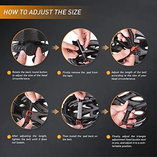 JBM Bike Helmet Lightweight Adult Bike Helmet for Men, Bicycle Helmet