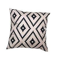 Iuhan Fashion Geometric Argyle Linen Throw Pillow Case Cushion Cover Home Decor