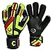 Renegade GK Talon Revolt Goalie Gloves with Pro-Tek Finger Spines | 4mm Hyper Grip & Duratek | Black, Green, Red Soccer Goalkeeper Gloves (Size 7, Youth, Neg. Cut, Level 2)