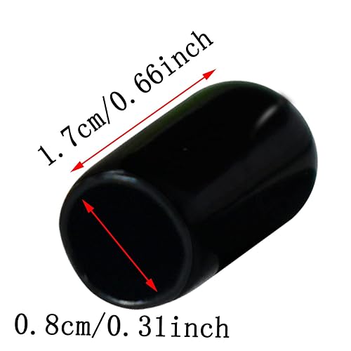 Uxcell 100-Pack Rubber Thread Protectors - 3.5mm ID Round End Caps, Black Flexible Tube Caps For Screws, Furniture, Tubing - View #5