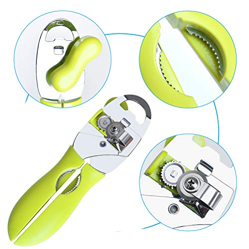 HooSeen Manual Can Opener Stainless Steel and Durable Sharp Edge Metal Blades Heavy Duty Can Opener With Ergonomically Designed Handle - Thumbnail 2