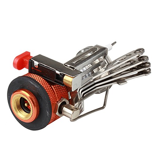image for Flexzion Mini Camping Stove Ultralight Backpacking Propane Canister Bu