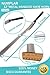 Metal Shoe Horn, Long Handled Shoehorn for Men, Women, Kids, Seniors, Pregnancy, Boots and Shoes, Heavy Duty Stainless Steel with Silicone Lanyard(Grey 2Packs)