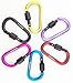 Makhry 6PCS Aluminum D-Ring Carabiner Locking Hook Camping Hooks Keychain Carabiner Hooks for Hiking Fishing Gadget(Random Color)