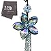 Qf Rainbow Crystals Flower Car Pendants Lucky Hanging Rearview Mirror Pendant Car Decor Ornament…