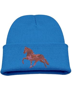 Handsome Brown Horses Running Unisex Baby Girls Soft Knit Beanie Hat