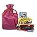 Premium Fabric Gift Wrapping Bags Organza with Satin Ribbon - Grey, Red and Blue Fabric Solid- 3 Sizes Large, Extra Large & Jumbo - Holiday Valentine's, Perfect for Large & XLarge Gifts (3 Pack)
