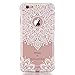 iPhone 6/6S Case, LUOLNH White Henna Mandala Transparent Clear Design TPU Bumper Protective ShockproofBack Case Cover for iPhone 6/6s (4.7 Inch)