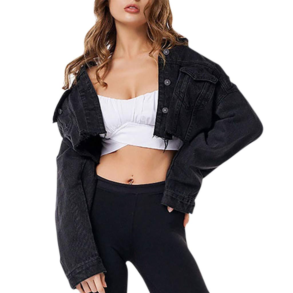 short waisted jean jacket